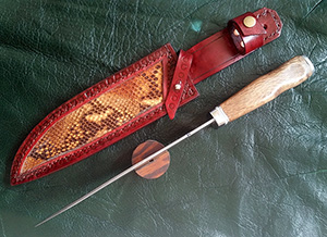 JN handmade damascus hunting knife H6c
